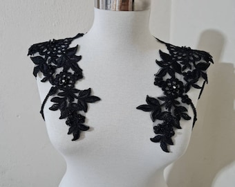 shoulder jewelry wedding, gothic  black wedding accessories, bridal shoulder necklace
