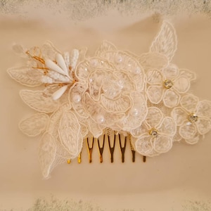Braut Haarkamm Spitze, Hochzeit Haarkamm Perle, Haarkamm Vintage, Haarkamm Rosegold, Haarkamm für Braut. Hochzeit Haarschmuck