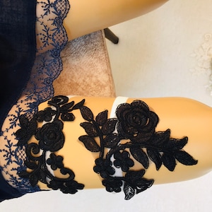 Ligas para boda, ligas antideslizantes, ligas de dama de honor, ligas de encaje para boda, ligas de flores para novia, accesorios de boda, ligas bohemias