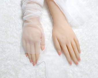 Bridal, Bride accessories, fingerless gloves, bridal gloves, wedding gloves, opera gloves, tulle gloves, gloves for bride