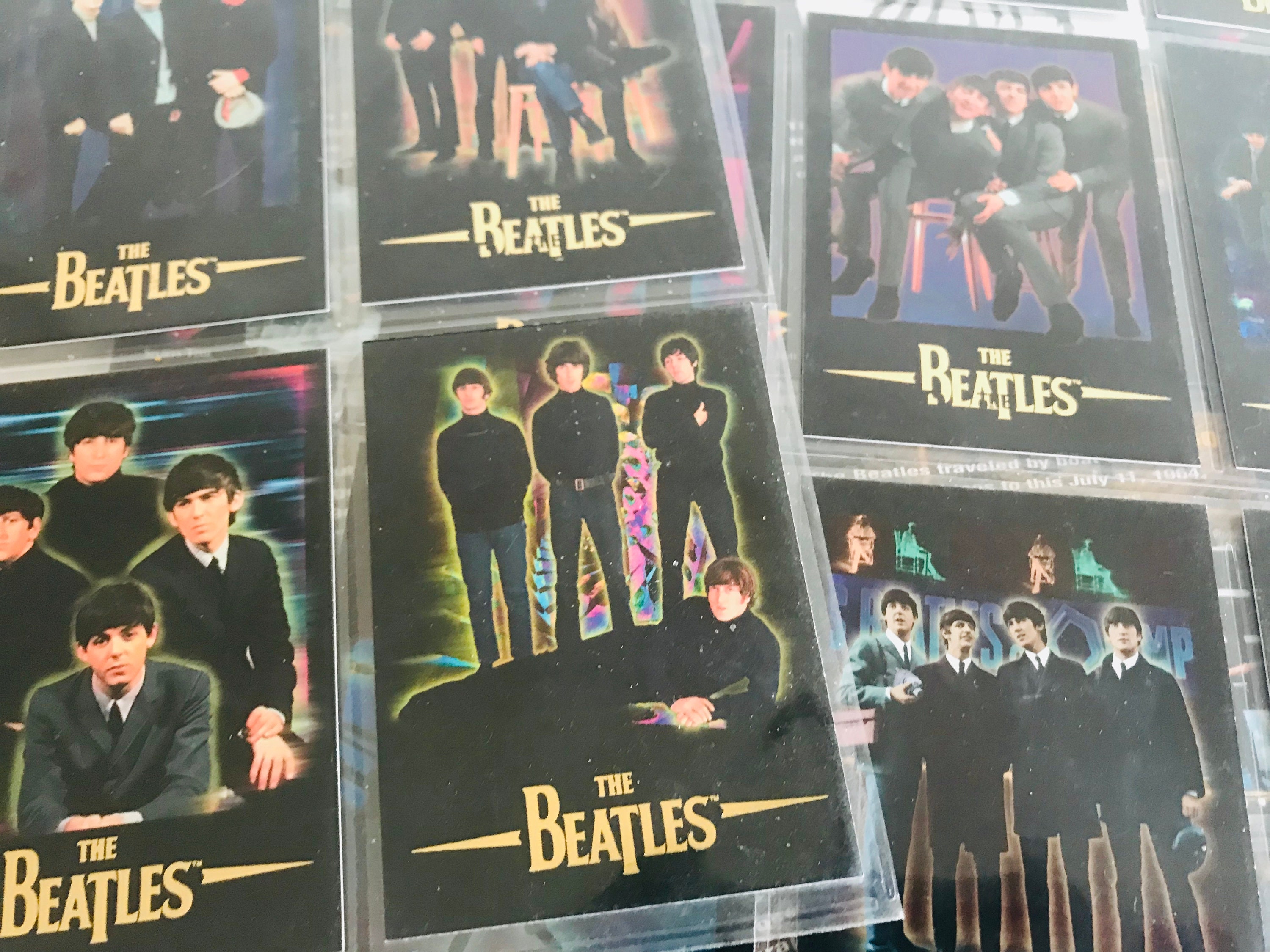 82 x The BEATLES Collectors cards in 10 plastic sheets of Etsy