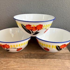 Vintage bulk lot of 3 various enamel kitchen items.