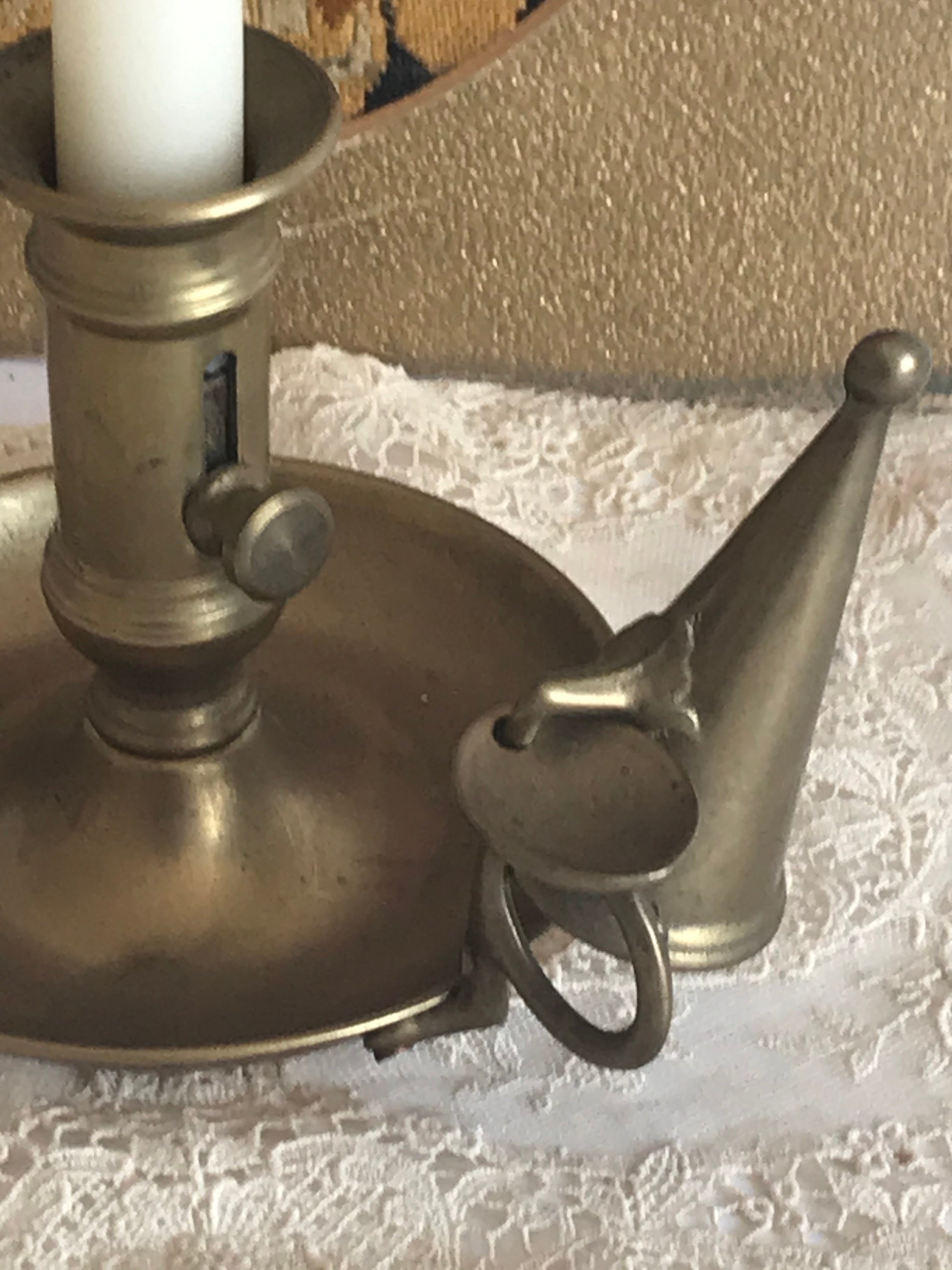 Vintage brass candle holder walking candle holder. with carry Etsy