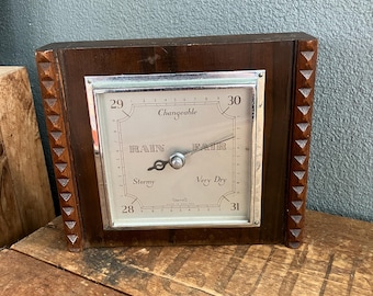 Vintage art deco style Smith’s wall mount barometer in working order.