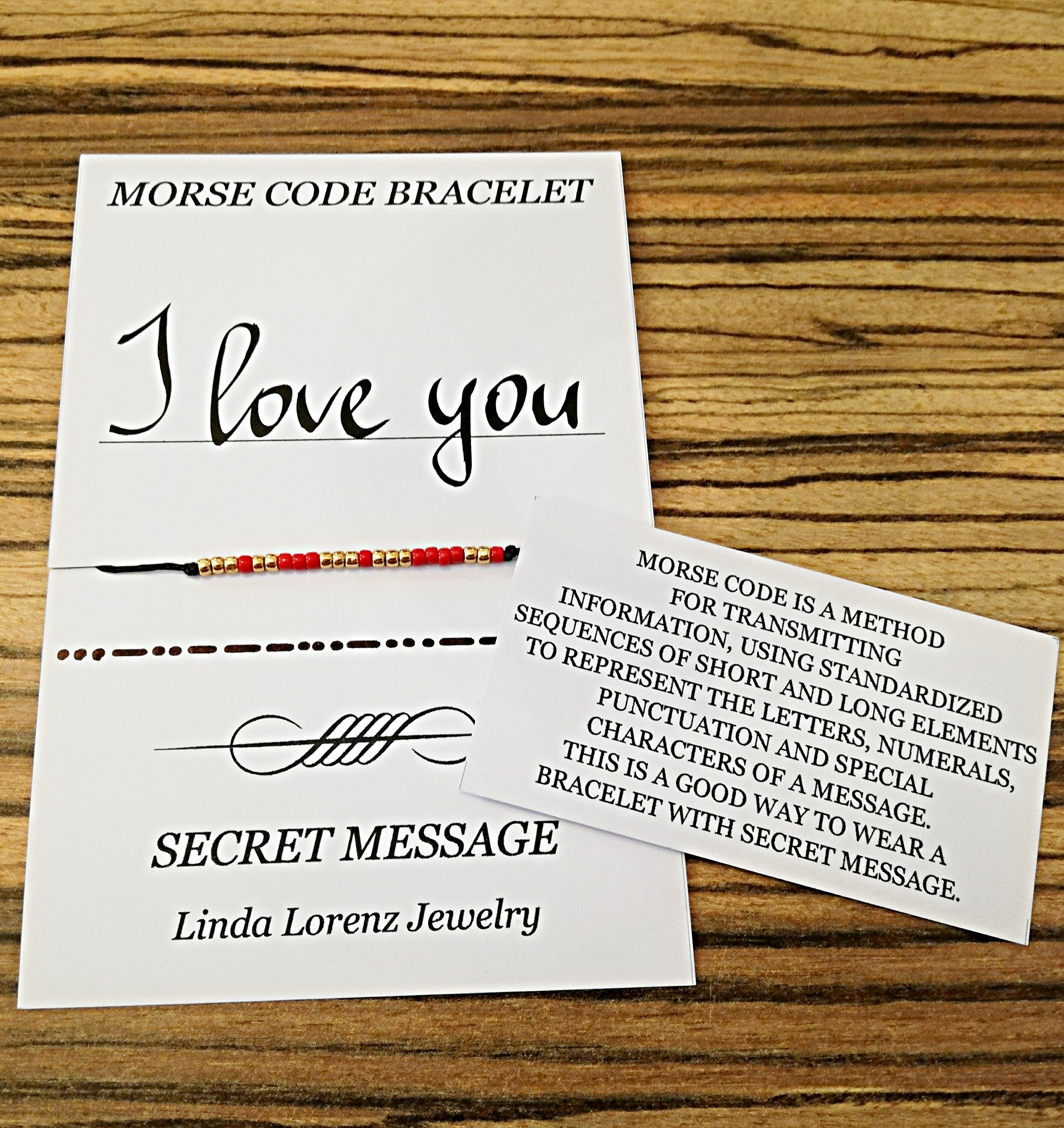I Love You Bracelet for Her Him Morse Code Bracelet Minimalist Etsy UK