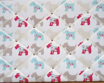 Clarke & Clarke Scottie Dogs - Large Notice/Memo Board - FREE SHIPPING