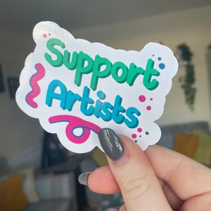 Large Vinyl Sticker, I Am an Artist, I Draw Stuff, I Am an Author, Clay ...