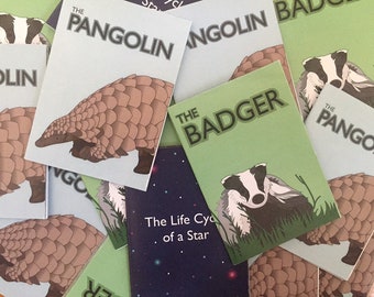 Mini Nature Zines - Life Cycle of a Star, The Pangolin, The Badger, The Narwhal