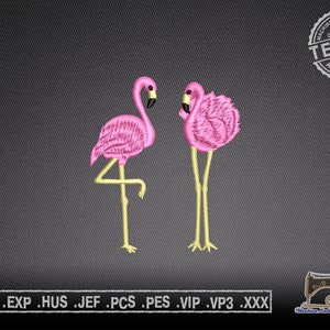 Pink Flamingos Machine Embroidery Design