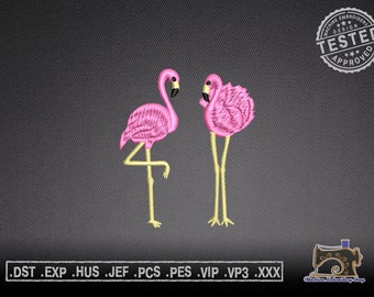 Pink Flamingos Machine Embroidery Design