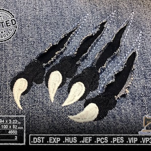 Real Scratching Claws Machine embroidery design
