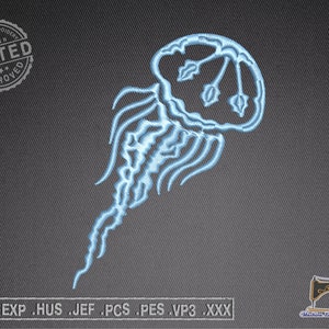 Jellyfish Machine Embroidery Design