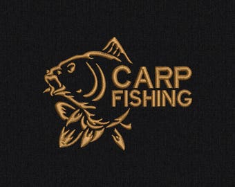Carp Fishing Machine embroidery design - 3 sizes and just Carp without text