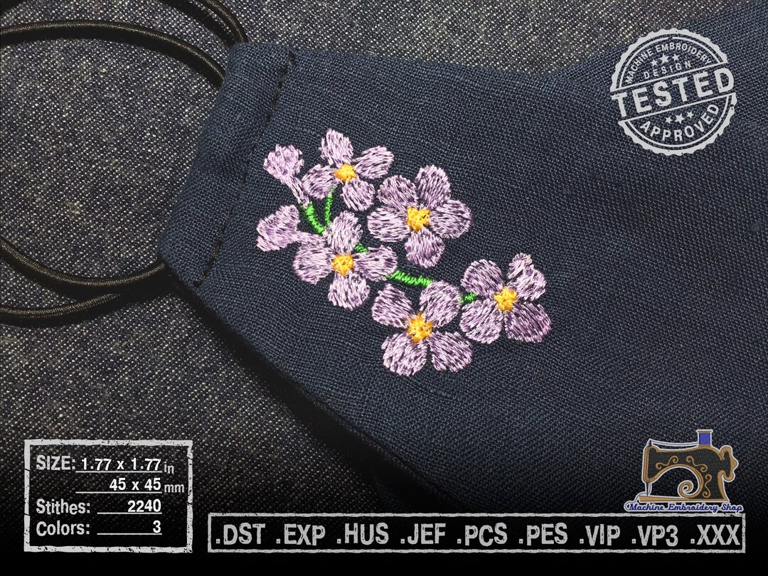 Sprig of Lilac Flowers Machine Embroidery Design - Etsy