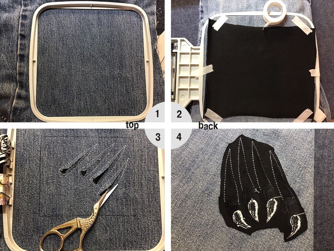 Real Scratching Claws Machine Embroidery Design Etsy