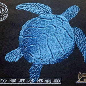 Blue Turtle Machine Embroidery Design