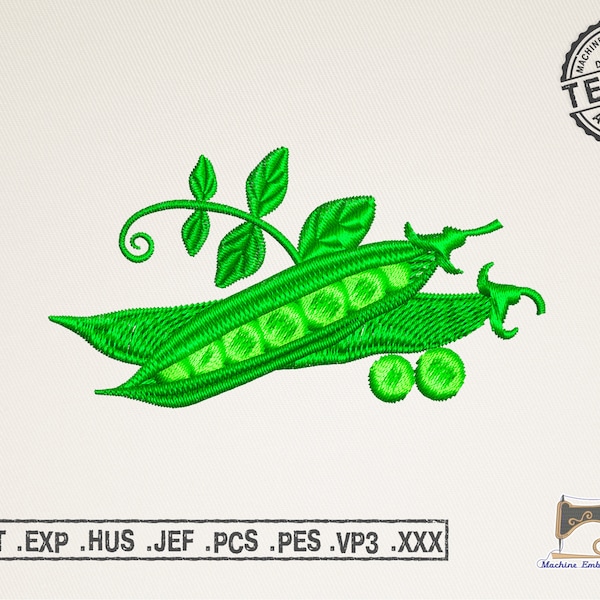 Peas in a Pod Embroidery Etsy
