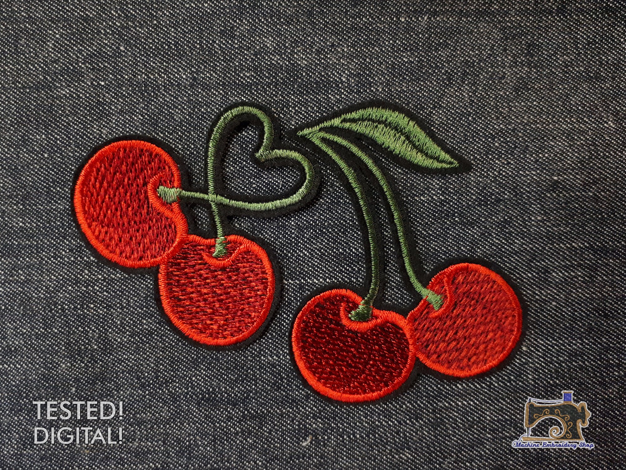 Cherry Machine Embroidery Design Etsy