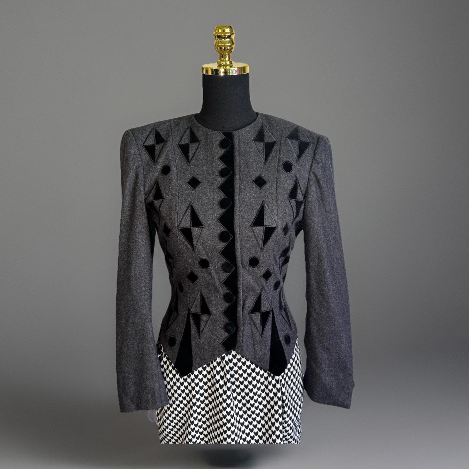 Blazer Femme Transit Vintage, Bleu, Taille S, Manches Longues, Made In Italy, état Pré-aimé