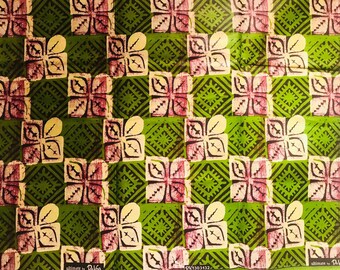 Ankara fabric, Batik, African Wax Print, Green and Black Batik, African Ankara, African Material, sold by the yard