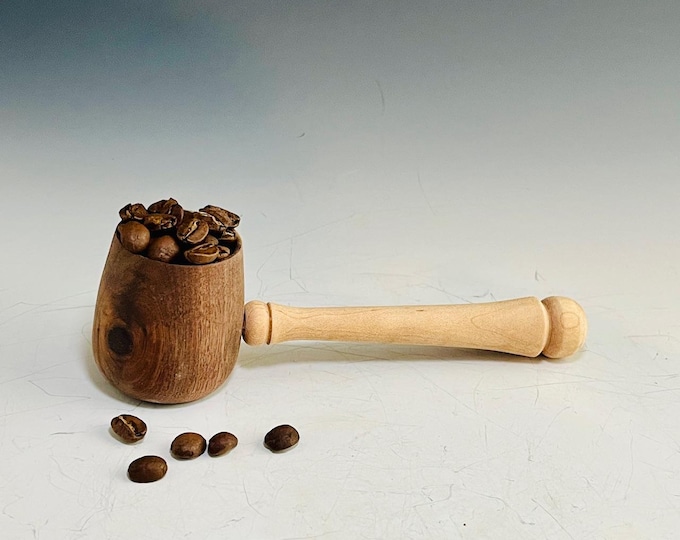 Handmade Wood Coffee Scoop Walnut & Maple