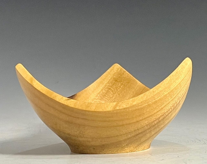 Three Corner Wood Bowl - Tulip Poplar - Handcrafted Decorative Art