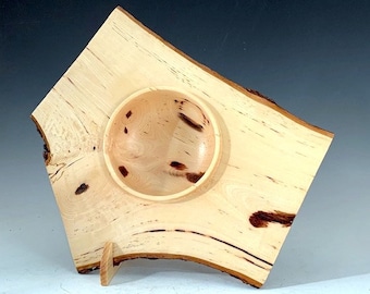 Hickory Natural Bark Edge Winged Bowl - Decorative Art