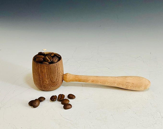 Handmade Wood Coffee Scoop Walnut & Pecan