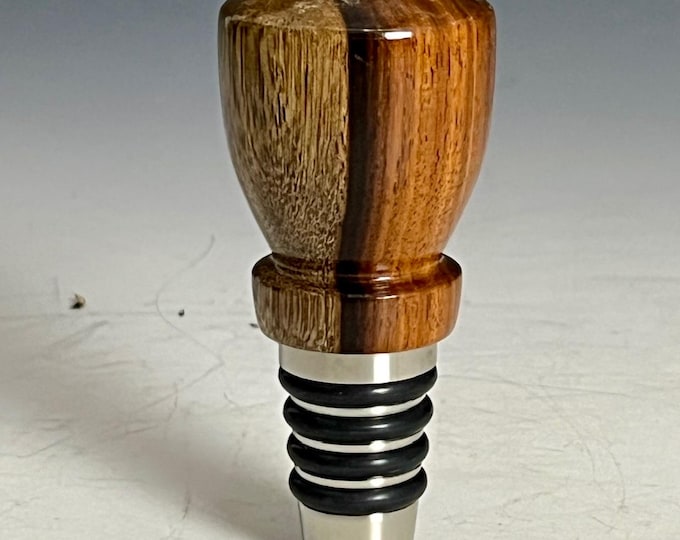 Wine Stopper / Bottle Stopper Stainless with Indian Rosewood