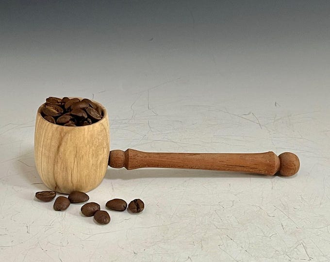 Handmade Wood Coffee Scoop Cherry & Monkeypod