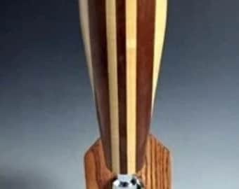 Laminated Wood Beer Tap Handle, Kegerator Tap Handle - Maple, Walnut, Mahogany