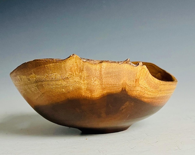 Rare Hawaiian Milo Wod Bowl – Natural Edge Reclaimed Wood Art
