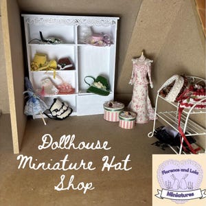 1/12 Scale Dollhouse Hats, Dress Form & Hat Boxes – Miniature Millinery Accessories