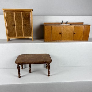 Lot of beautiful antique vintage miniatures--slightly larger scale wooden