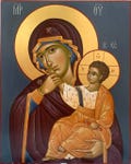 Virgin Mary and Child,  Byzantine orthodox icon, egg tempera