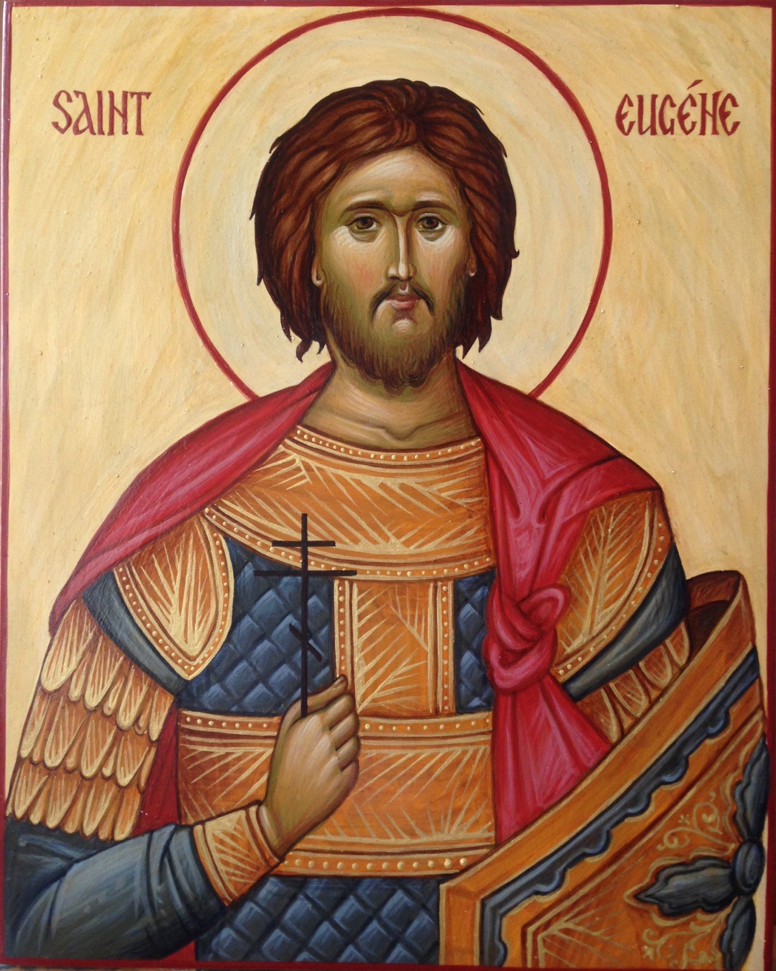 Orthodox icon St. Eugene Byzantine icon egg tempera Etsy