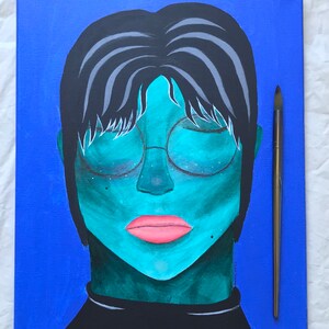 SENSITIVE A acrylic portrait.