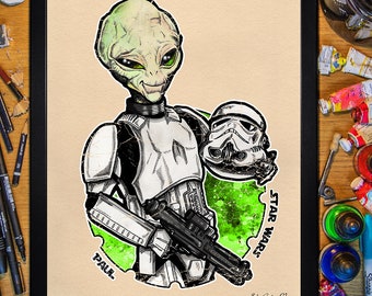 Pablo, Soldado de asalto. (Star Wars) Póster 30x40/Enmarcado