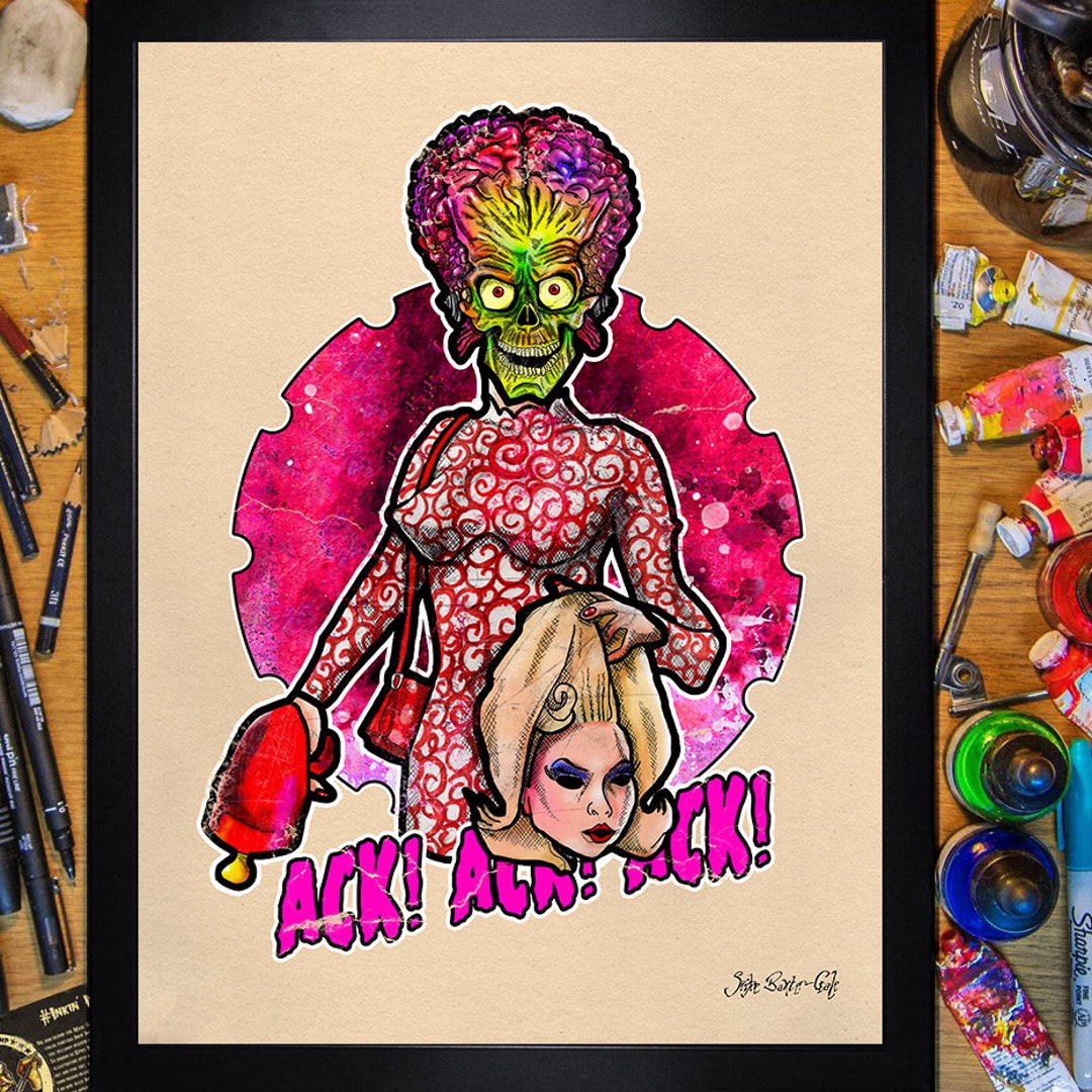Martian Girl mars Attacks 1996. 30x40 Poster/framed Etsy