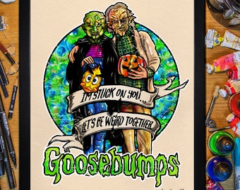 La máscara embrujada, piel de gallina "Stuck On You" Póster / Enmarcado