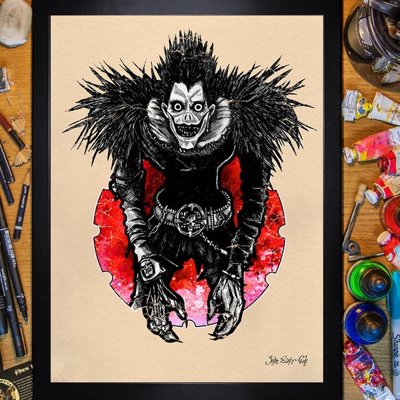 Light and Ryuk-LineArt, Death Note character sketch png | Klipartz