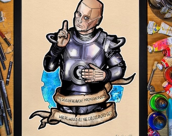 Kryten (Enana Roja) 30x40 Póster/Enmarcado