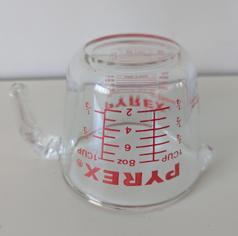 Pyrex Capital Letters Vintage Pyrex Measuring Cup Glass Spout Handle #508 Red Letters 8 ...