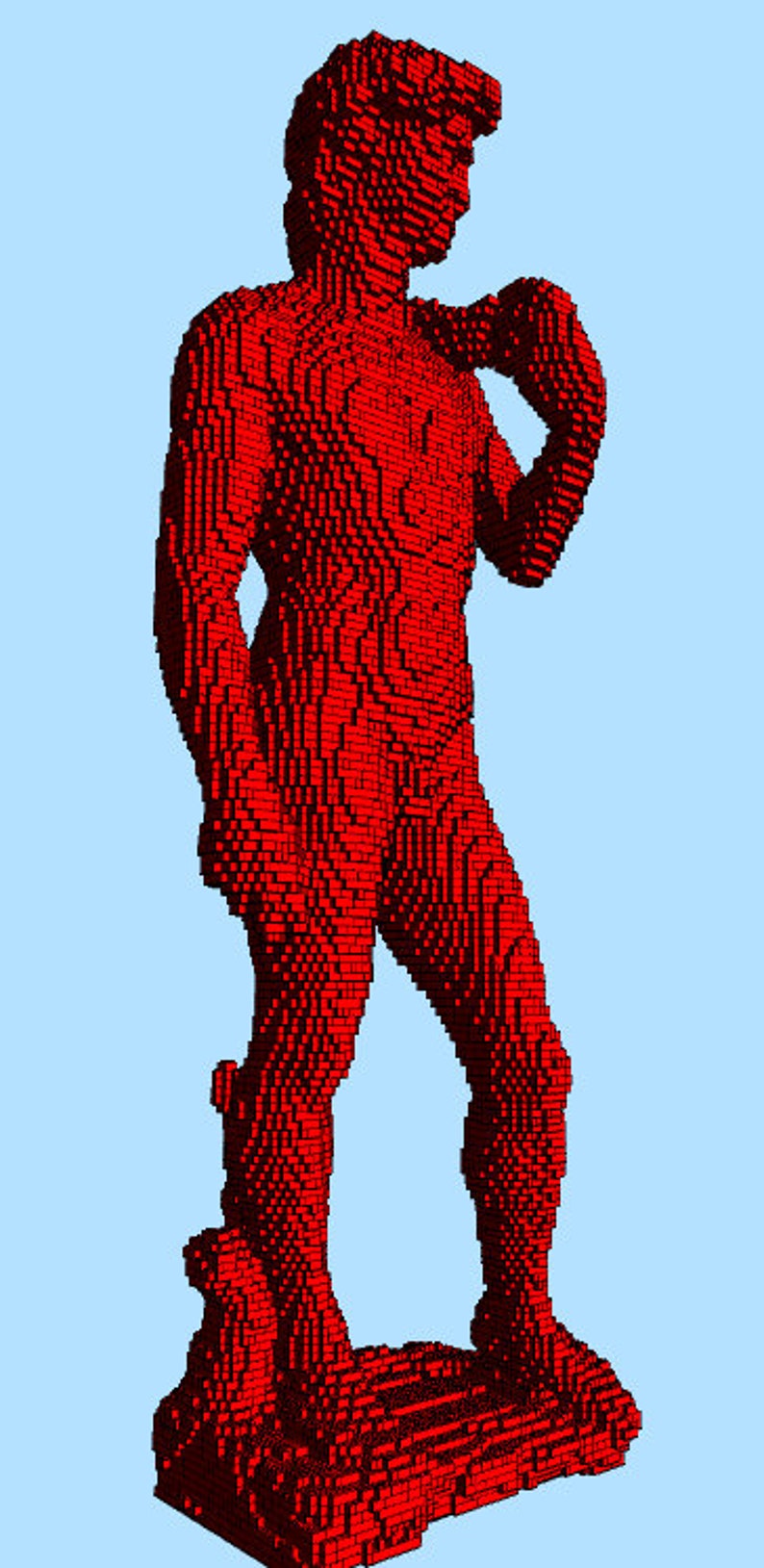 LEGO David sculpture building instruction instructions only Etsy