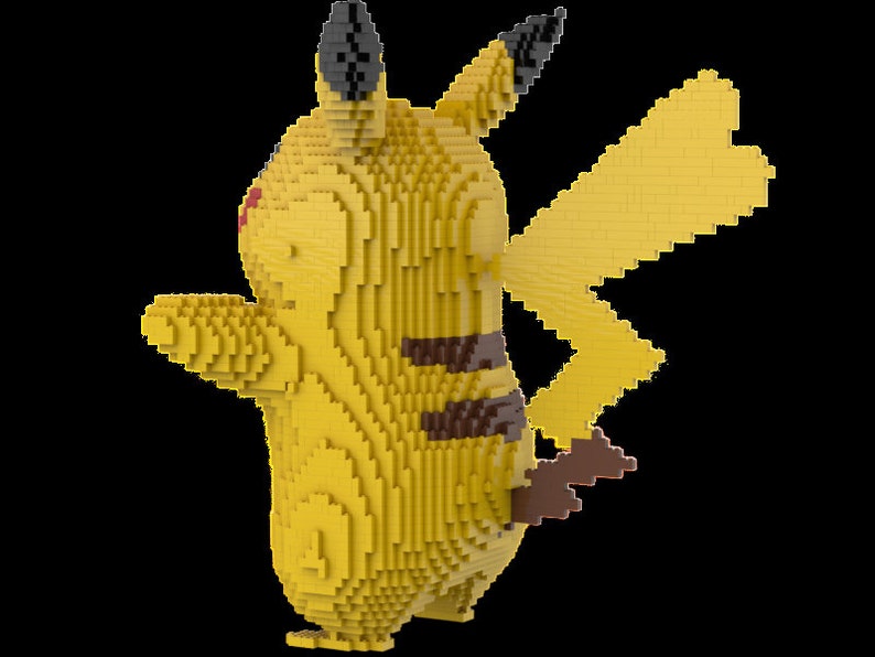 LEGO Pikachu statue building instruction Pokemon Etsy