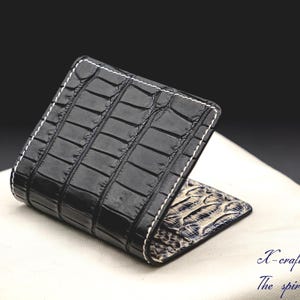 Alligator and Python Leather Cardholder - Exquisite Design and Quality - Luxury gift for him.