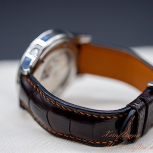 Uhrenarmband Dunkelbraun Straußenleder: Individuelles handgefertigtes Uhrenarmband