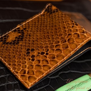 Python Leather Wallet for Men - Bespoke, Limited Edition, Handcrafted Luxury Wallet.