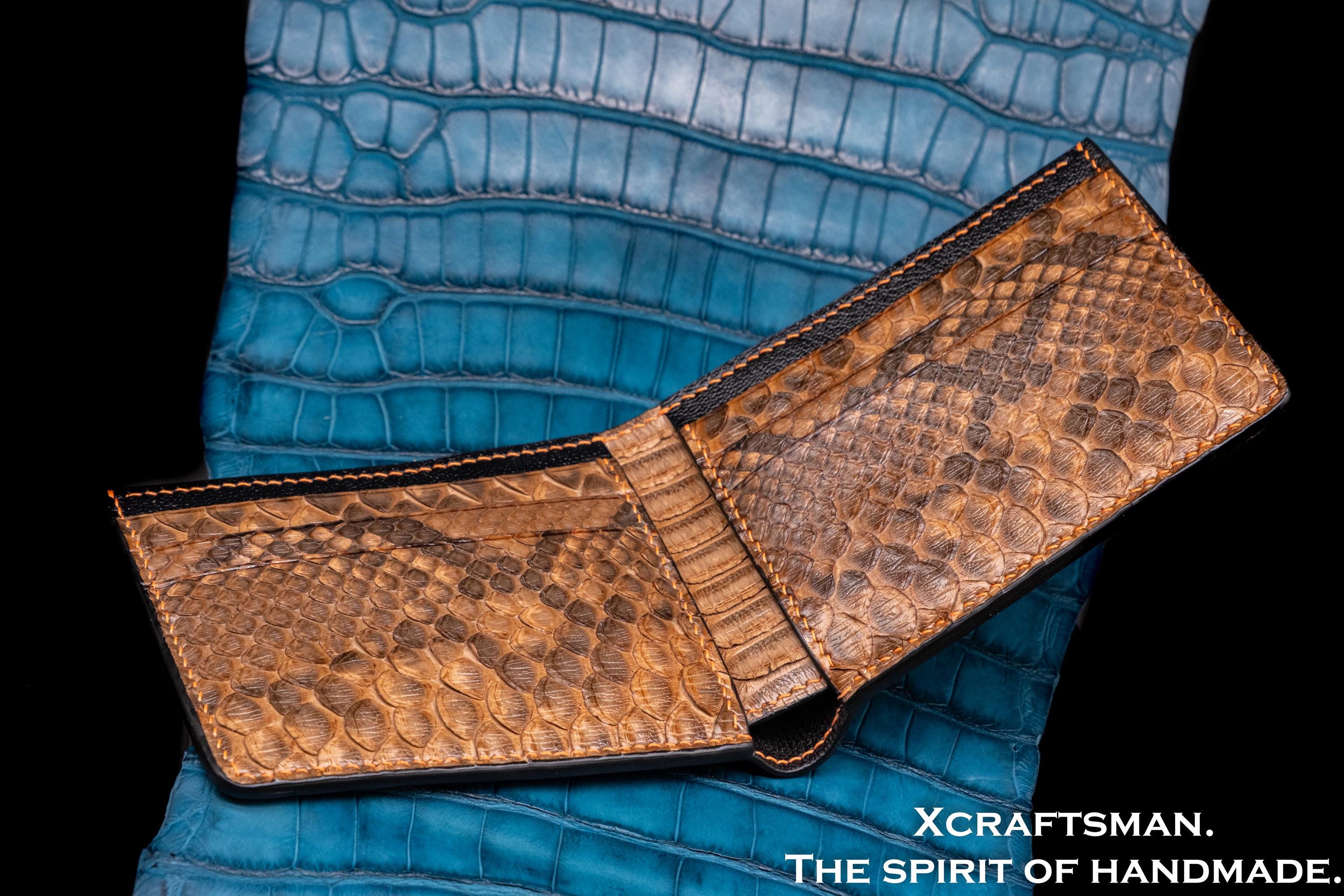 Alligator Wallet With Genuine Python Leather Interior, Bespoke Wallet ...