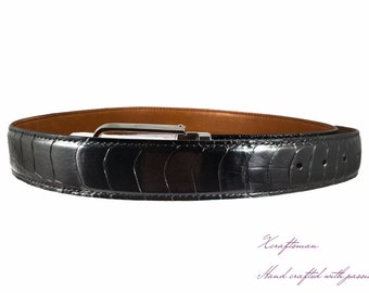 Real Ostrich Leather Belt for Men - Custom Made to Fit Your Waist
